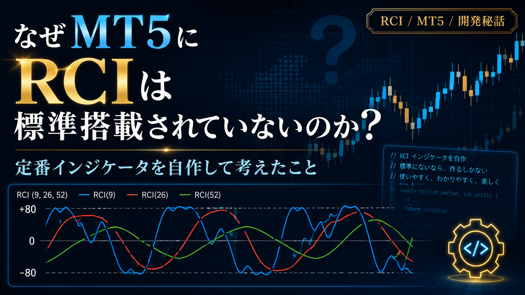 なぜrciはmt5に標準搭載されない？定番インジケータを自作して考えたこと